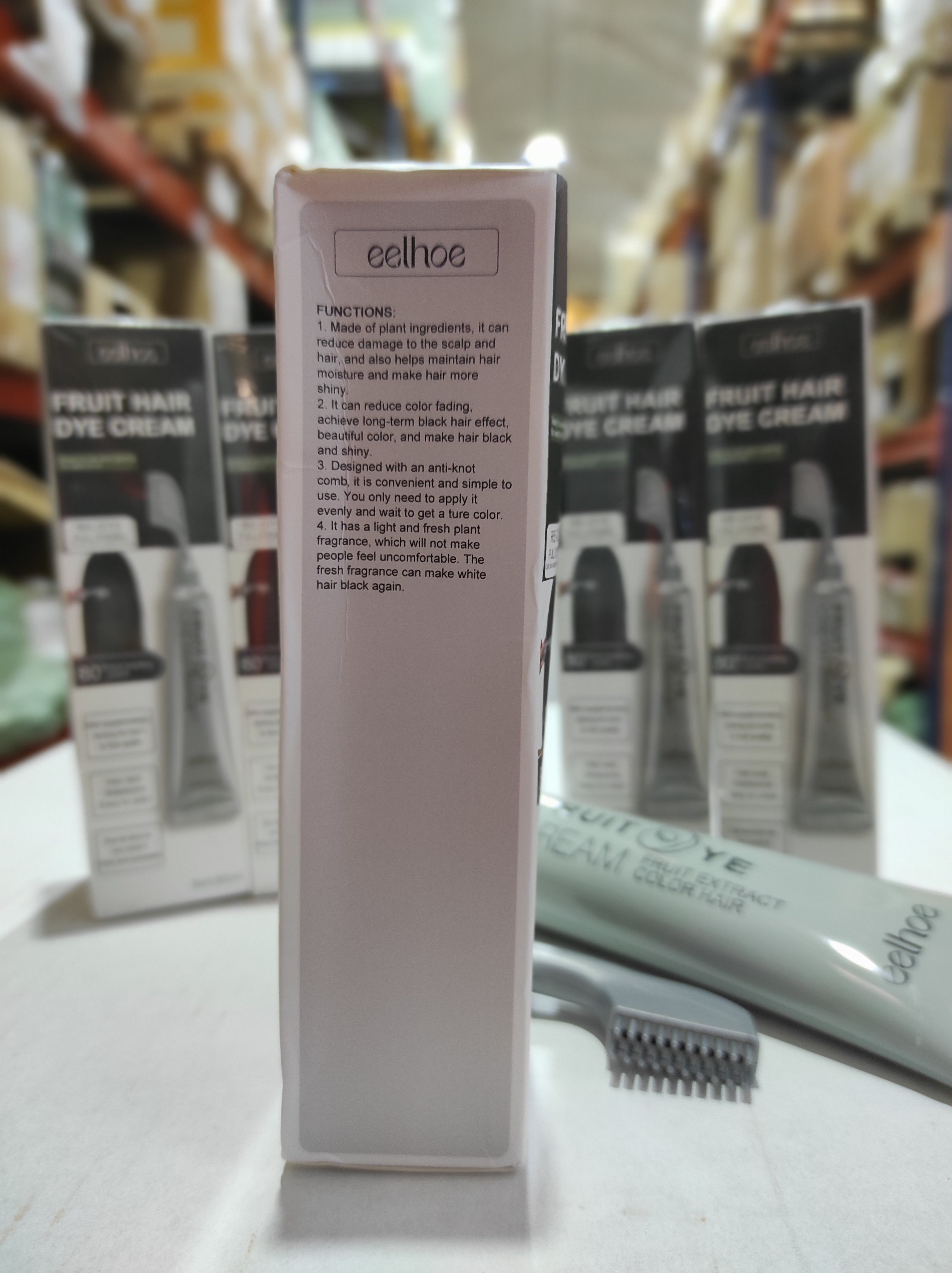 Crema para el cabello con peine para cubrir canas negro - additional image 3