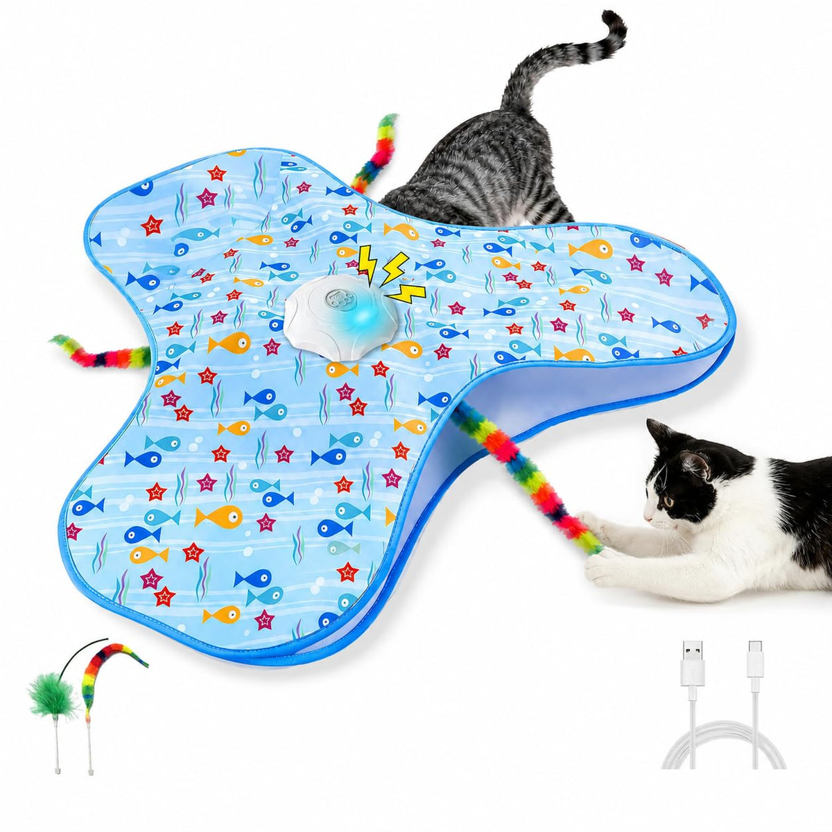 Brinquedo Interativo para Gatos – Rato com Som Real e 3 Modos